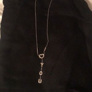 14k white gold diamond necklace